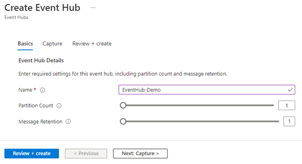 How to create Azure Event Hub using Azure Portal