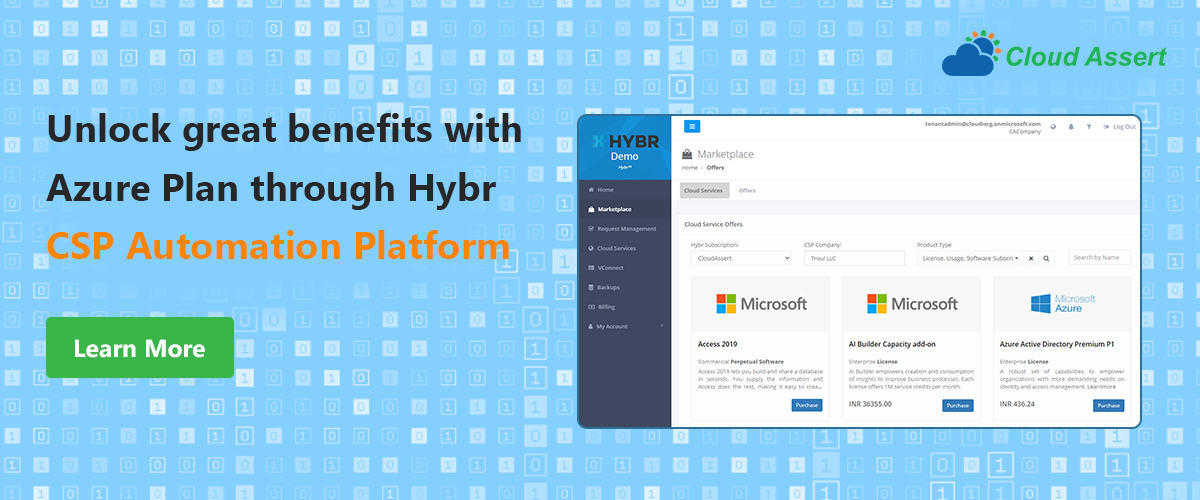 Unlock great benefits with Azure Plan through Hybr CSP Automation Platform