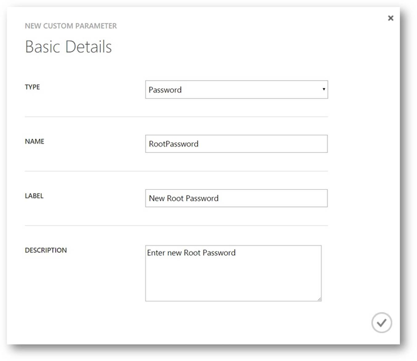 New Root Password